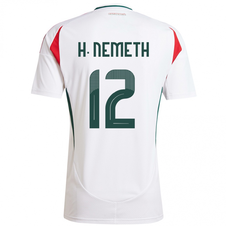 Kids Football Hungary Hanna Németh #12 White Away Jersey 24-26 T-Shirt Canada