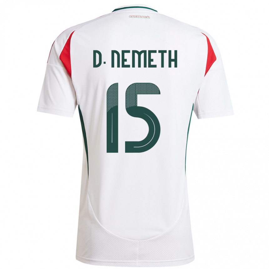 Kids Football Hungary Diana Németh #15 White Away Jersey 24-26 T-Shirt Canada