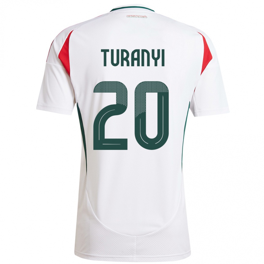 Kids Football Hungary Lilla Turányi #20 White Away Jersey 24-26 T-Shirt Canada