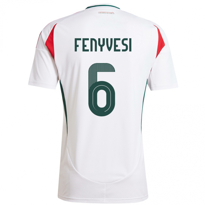 Kids Football Hungary Evelin Fenyvesi #6 White Away Jersey 24-26 T-Shirt Canada