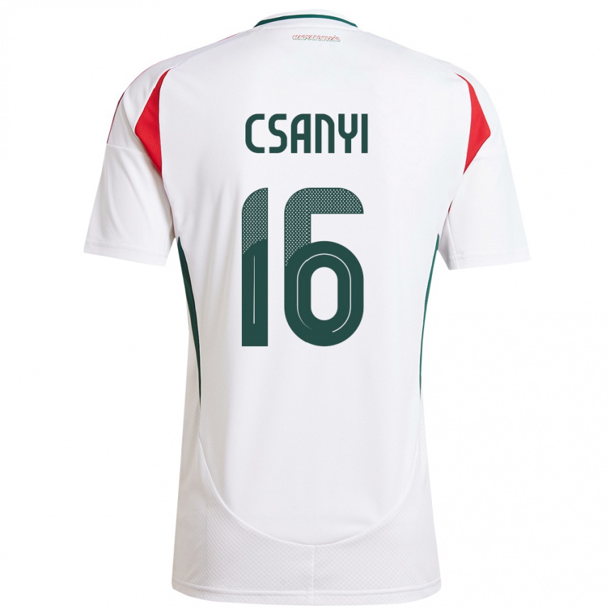 Kids Football Hungary Diána Csányi #16 White Away Jersey 24-26 T-Shirt Canada