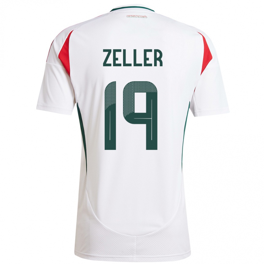 Kids Football Hungary Dóra Zeller #19 White Away Jersey 24-26 T-Shirt Canada