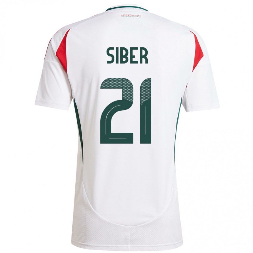 Kids Football Hungary Glória Siber #21 White Away Jersey 24-26 T-Shirt Canada