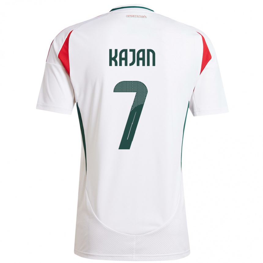 Kids Football Hungary Zsanett Kaján #7 White Away Jersey 24-26 T-Shirt Canada