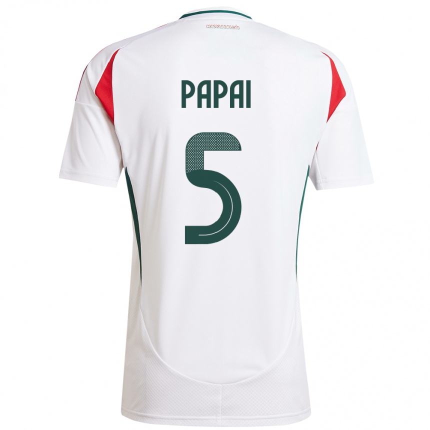 Kids Football Hungary Emőke Pápai #5 White Away Jersey 24-26 T-Shirt Canada