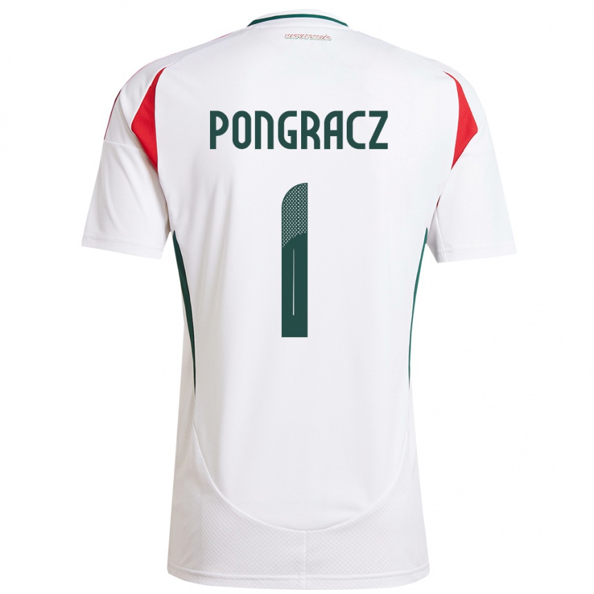 Kids Football Hungary Agness Pongracz #1 White Away Jersey 24-26 T-Shirt Canada