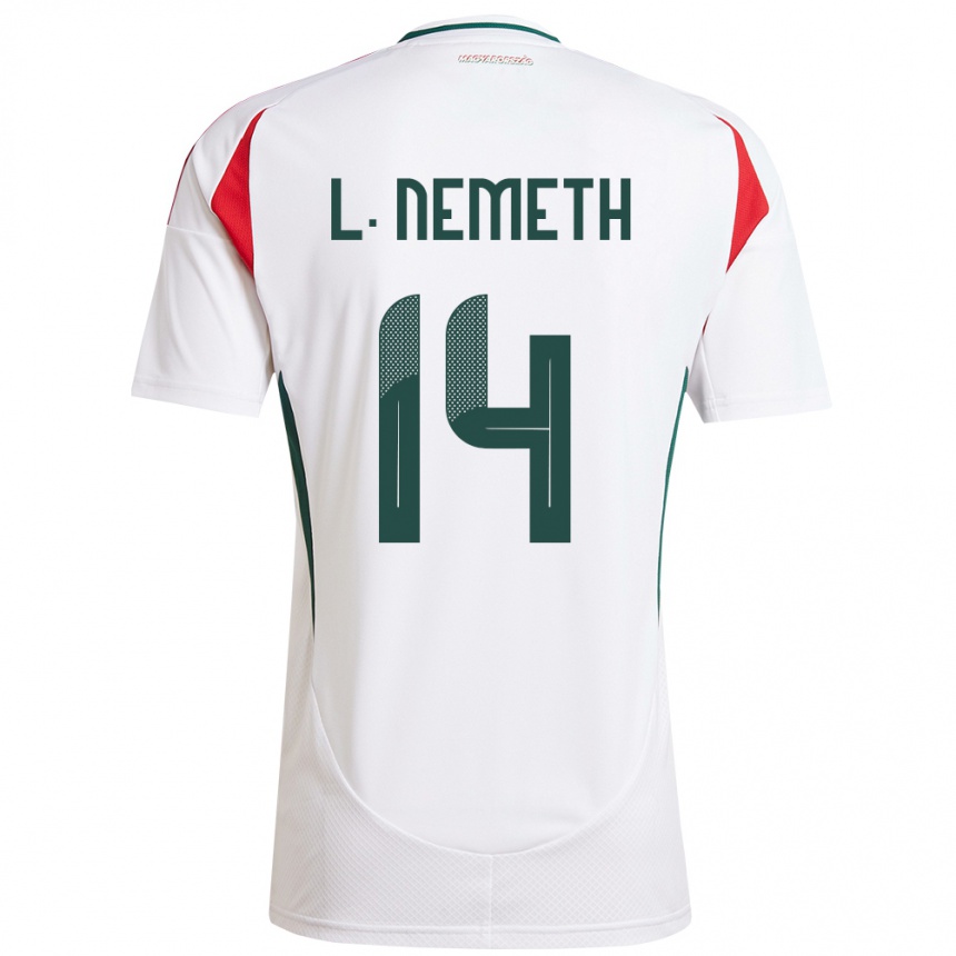 Kids Football Hungary Loretta Németh #14 White Away Jersey 24-26 T-Shirt Canada