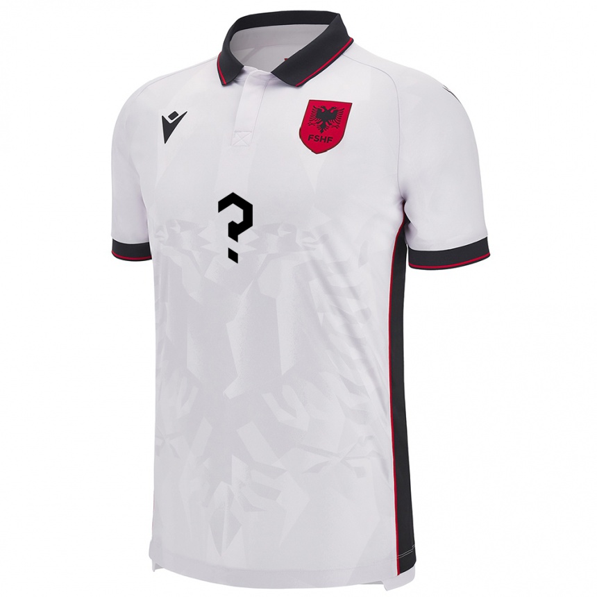 Kids Football Albania Milan Kovaci #0 White Away Jersey 24-26 T-Shirt Canada