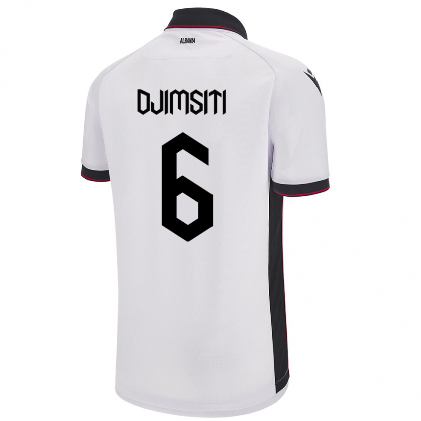 Kids Football Albania Berat Djimsiti #6 White Away Jersey 24-26 T-Shirt Canada