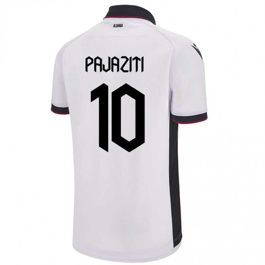 Kids Football Albania Adrion Pajaziti #10 White Away Jersey 24-26 T-Shirt Canada