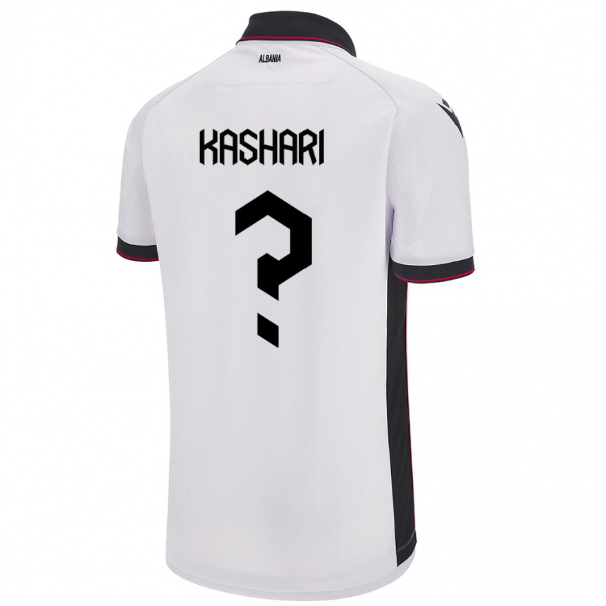 Kids Football Albania Klaus Kashari #0 White Away Jersey 24-26 T-Shirt Canada