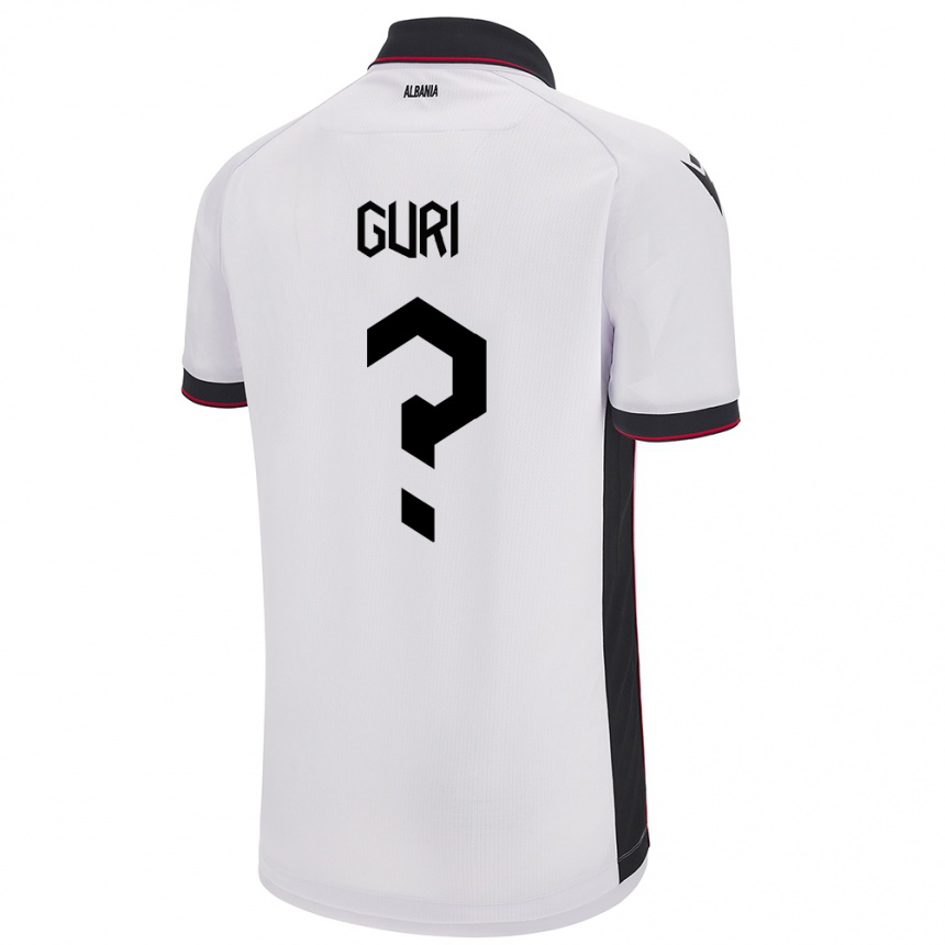 Kids Football Albania Gabriel Guri #0 White Away Jersey 24-26 T-Shirt Canada