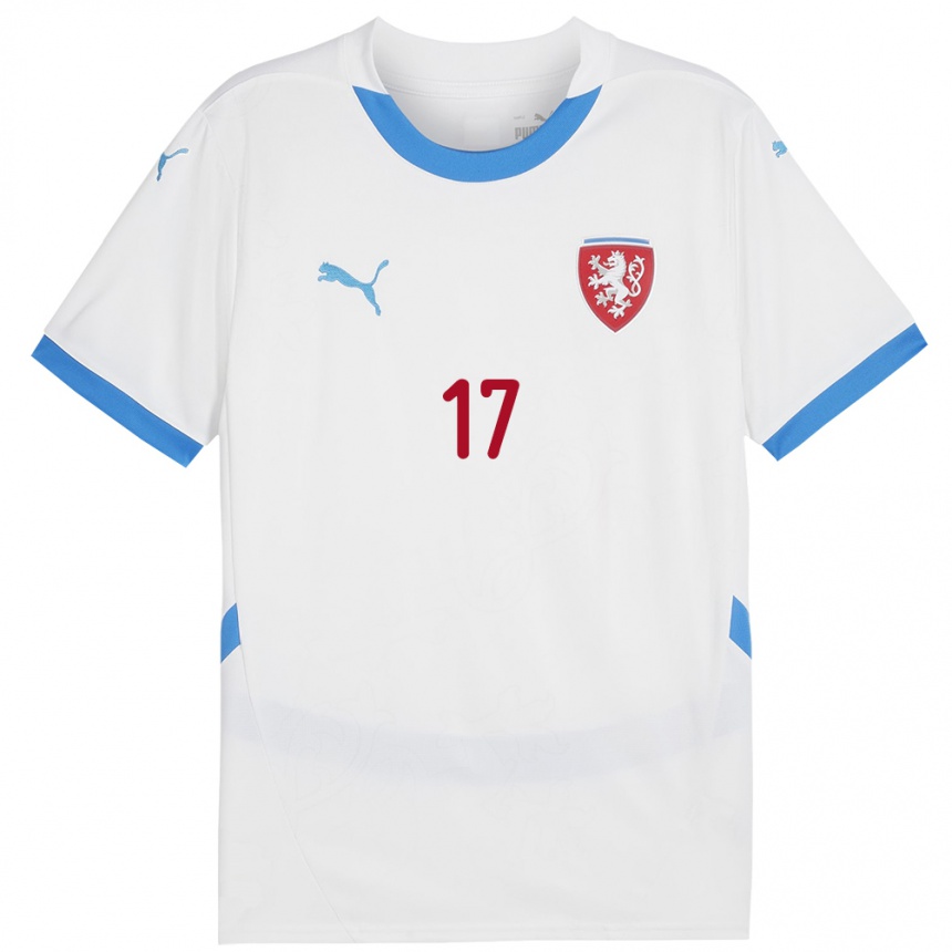 Kids Football Czech Republic Albert Labik #17 White Away Jersey 24-26 T-Shirt Canada