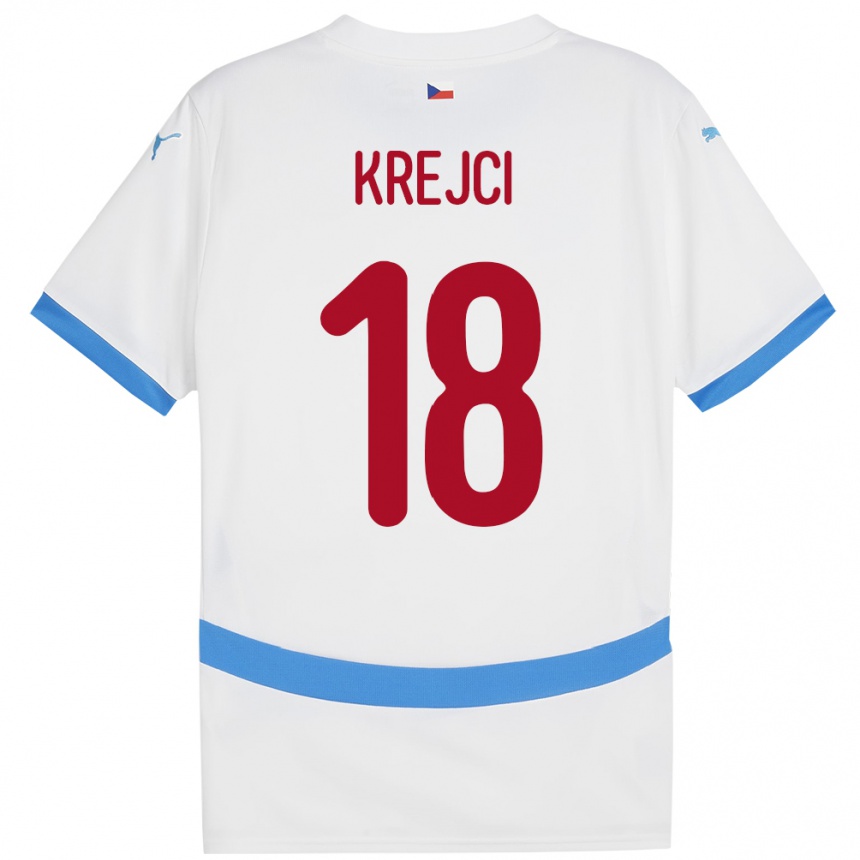 Kids Football Czech Republic Ladislav Krejci #18 White Away Jersey 24-26 T-Shirt Canada