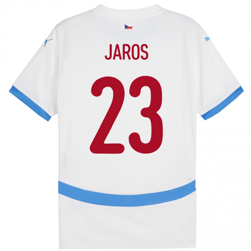 Kids Football Czech Republic Vitezslav Jaros #23 White Away Jersey 24-26 T-Shirt Canada