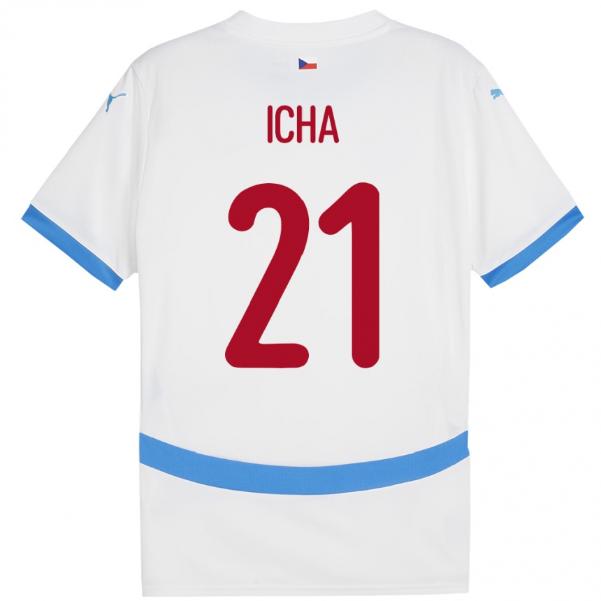 Kids Football Czech Republic Marek Icha #21 White Away Jersey 24-26 T-Shirt Canada