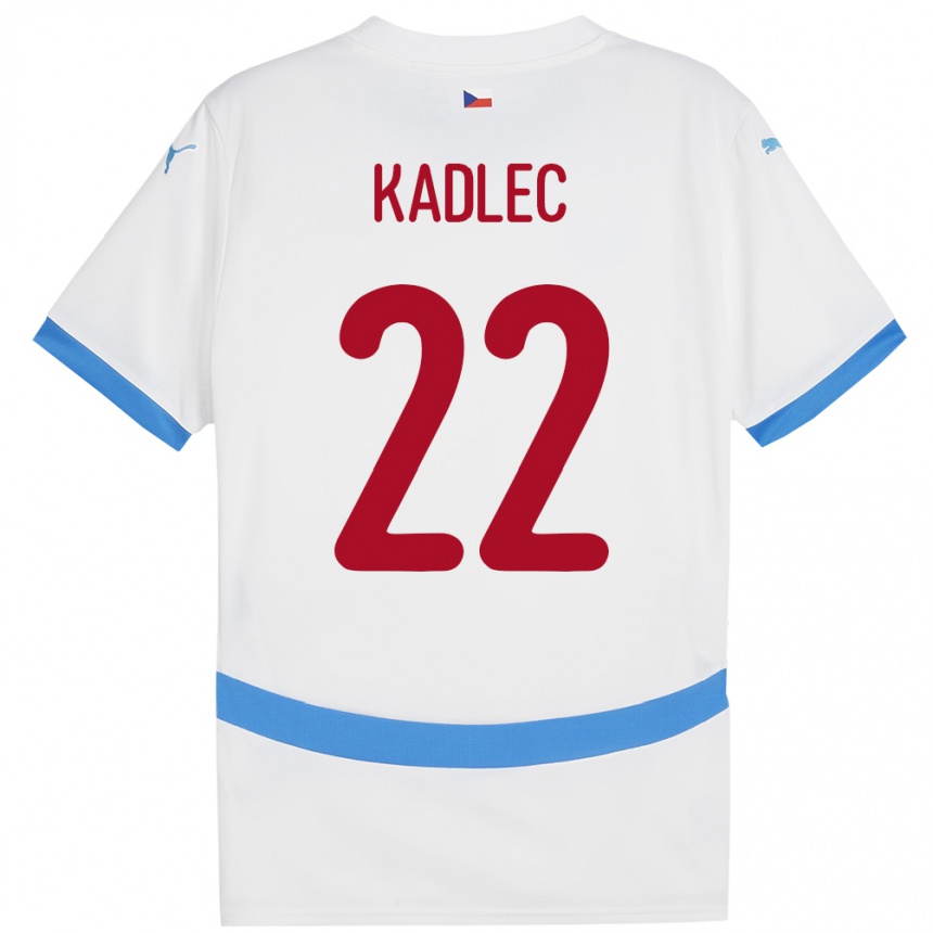 Kids Football Czech Republic Adam Kadlec #22 White Away Jersey 24-26 T-Shirt Canada