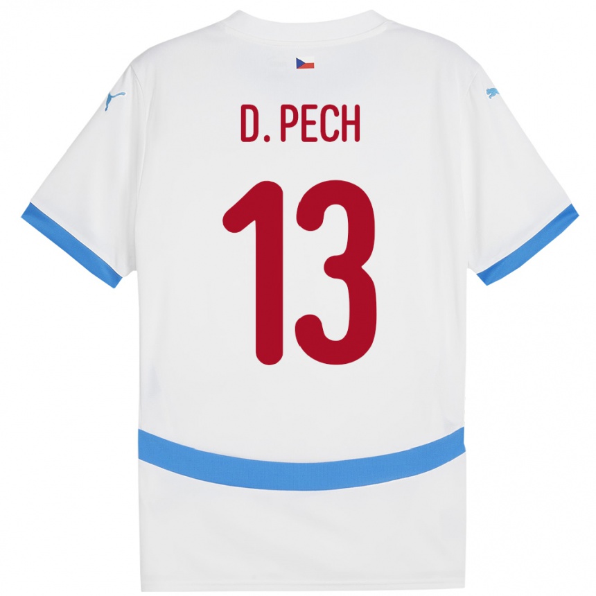 Kids Football Czech Republic Dominik Pech #13 White Away Jersey 24-26 T-Shirt Canada