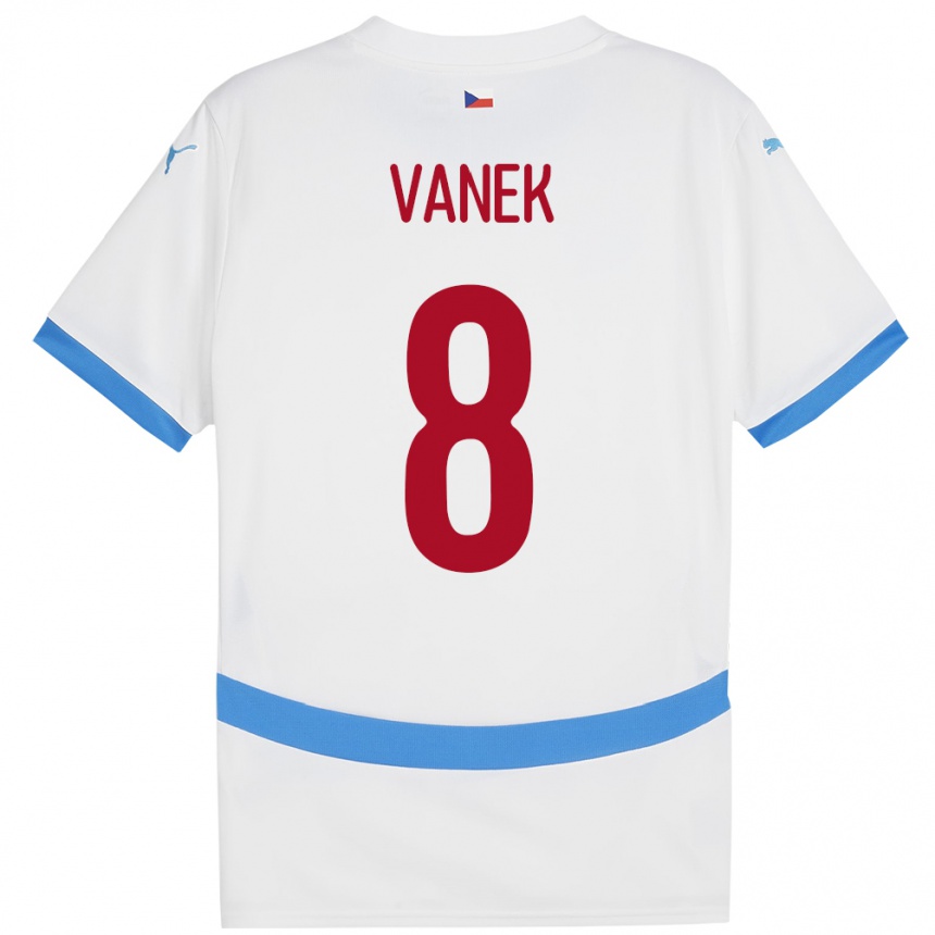 Kids Football Czech Republic Lukas Vanek #8 White Away Jersey 24-26 T-Shirt Canada