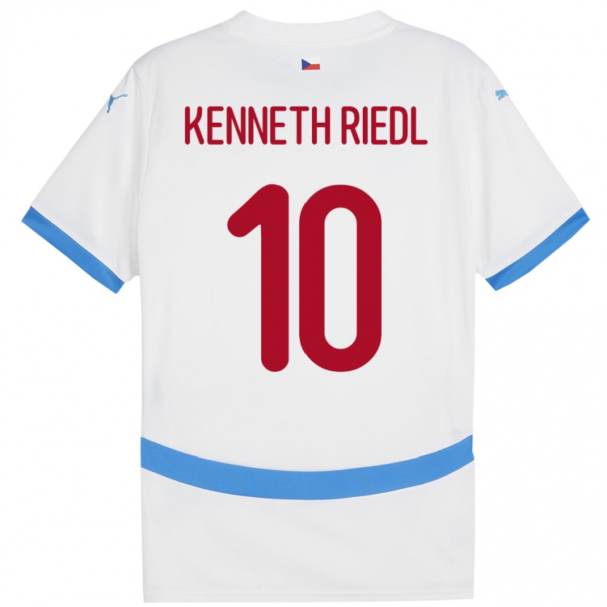 Kids Football Czech Republic Victor Kenneth Riedl #10 White Away Jersey 24-26 T-Shirt Canada