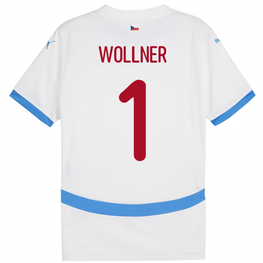 Kids Football Czech Republic Vojtech Wollner #1 White Away Jersey 24-26 T-Shirt Canada