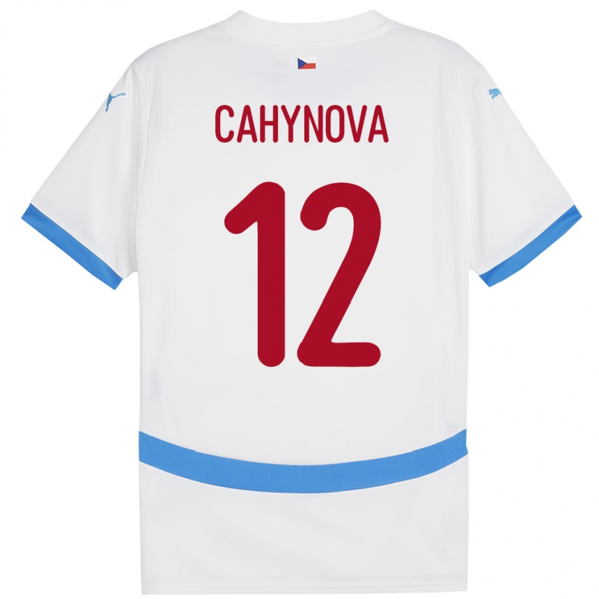 Kids Football Czech Republic Klára Cahynová #12 White Away Jersey 24-26 T-Shirt Canada