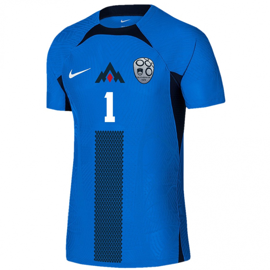 Kids Football Slovenia Nik Deisinger #1 Blue Away Jersey 24-26 T-Shirt Canada