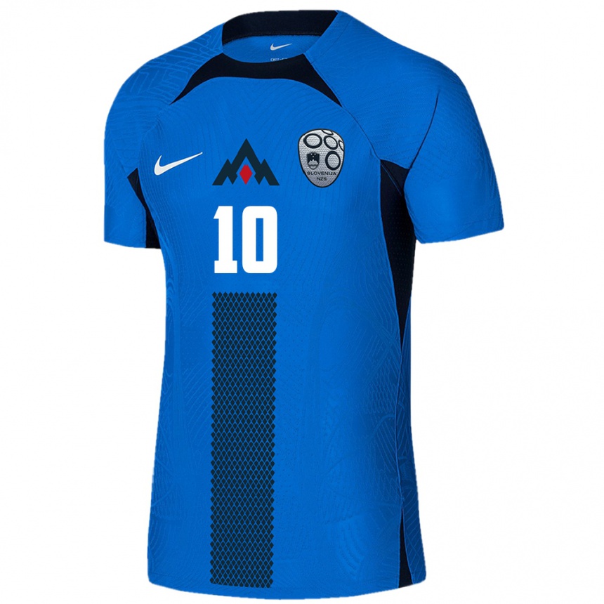 Kids Football Slovenia Dominika Čonč #10 Blue Away Jersey 24-26 T-Shirt Canada