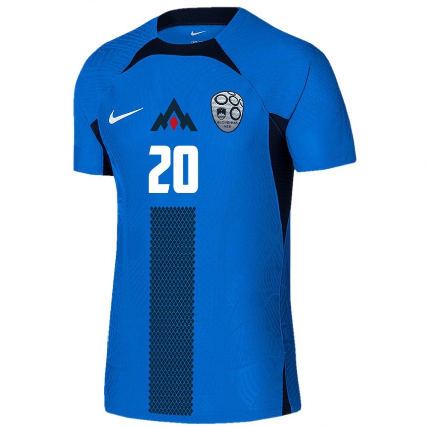 Kids Football Slovenia Zara Kramžar #20 Blue Away Jersey 24-26 T-Shirt Canada