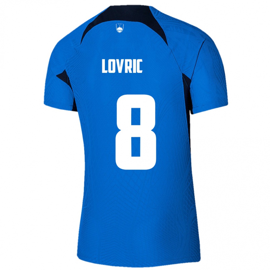 Kids Football Slovenia Sandi Lovric #8 Blue Away Jersey 24-26 T-Shirt Canada