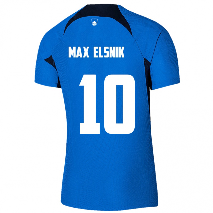 Kids Football Slovenia Timi Max Elsnik #10 Blue Away Jersey 24-26 T-Shirt Canada