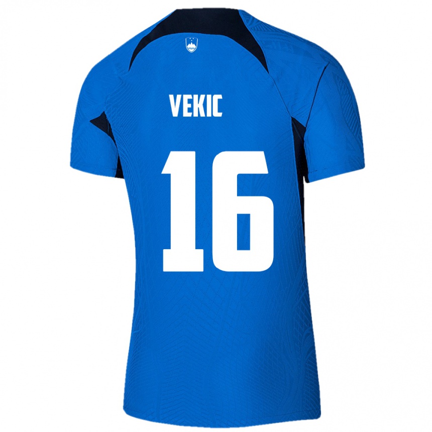 Kids Football Slovenia Igor Vekic #16 Blue Away Jersey 24-26 T-Shirt Canada