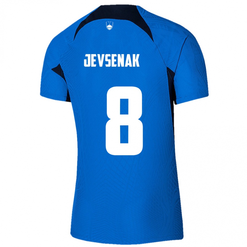 Kids Football Slovenia Florjan Jevsenak #8 Blue Away Jersey 24-26 T-Shirt Canada