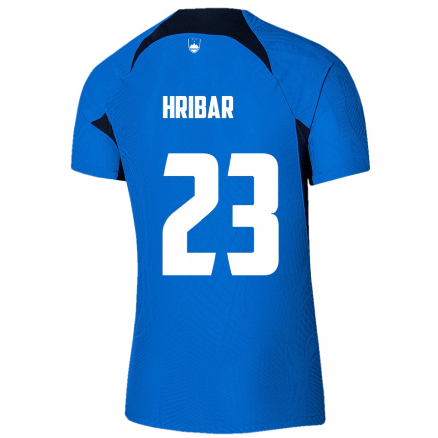 Kids Football Slovenia Lan Hribar #23 Blue Away Jersey 24-26 T-Shirt Canada