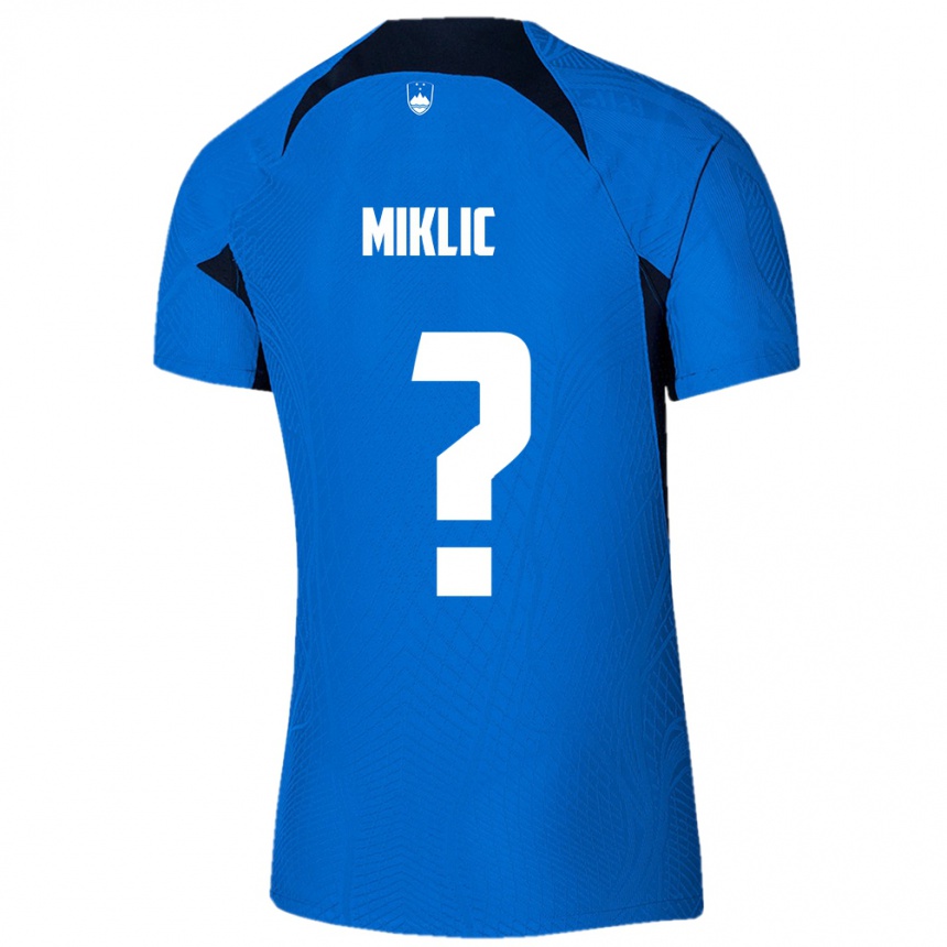 Kids Football Slovenia Andraz Miklic #0 Blue Away Jersey 24-26 T-Shirt Canada