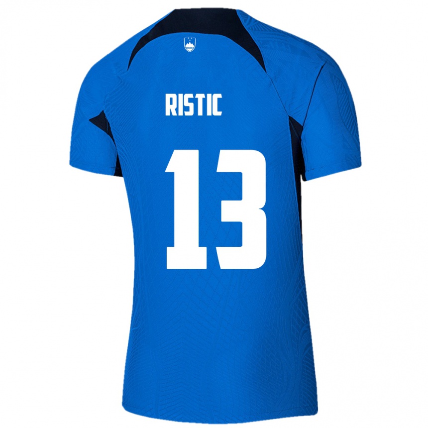 Kids Football Slovenia Aleks Ristic #13 Blue Away Jersey 24-26 T-Shirt Canada