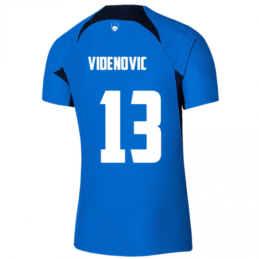 Kids Football Slovenia Denis Videnovic #13 Blue Away Jersey 24-26 T-Shirt Canada