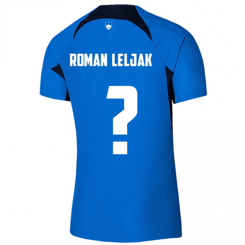 Kids Football Slovenia Nejc Roman Leljak #0 Blue Away Jersey 24-26 T-Shirt Canada