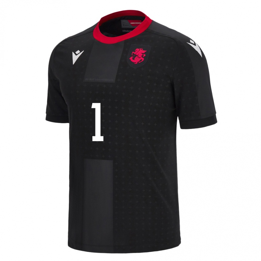 Kids Football Georgia Eka Tabagari #1 Black Away Jersey 24-26 T-Shirt Canada