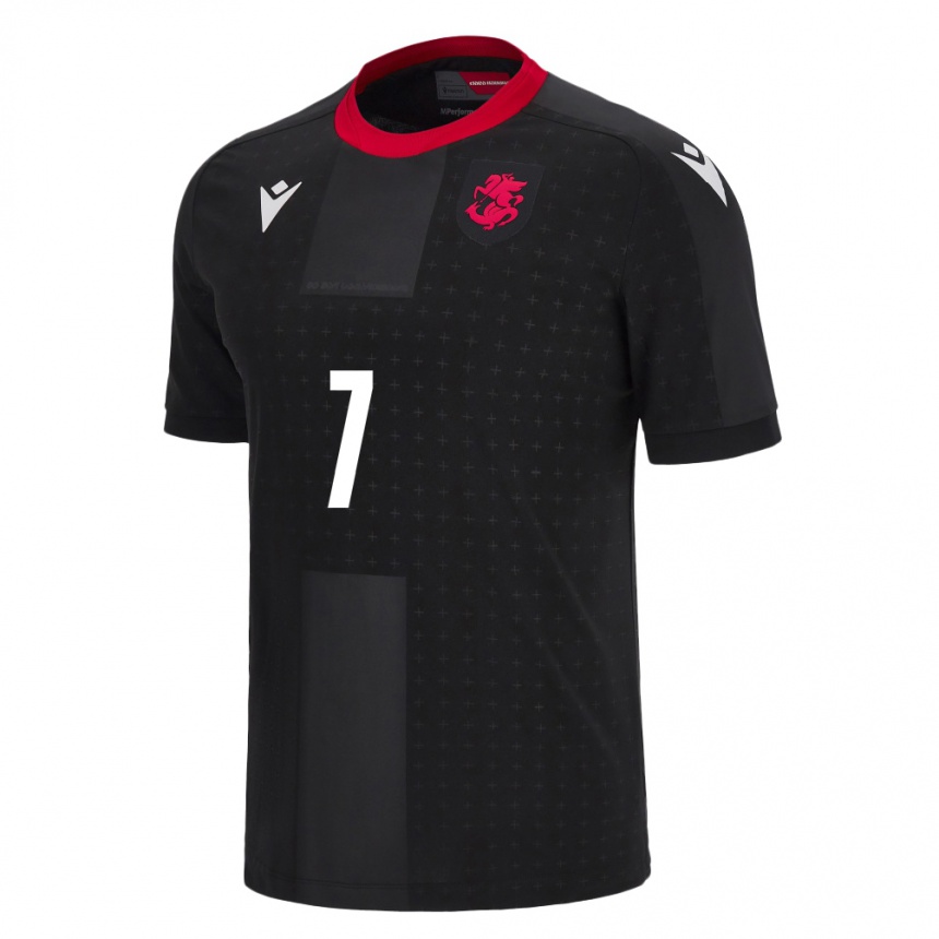 Kids Football Georgia Tatiana Matveeva #7 Black Away Jersey 24-26 T-Shirt Canada