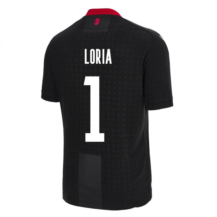 Kids Football Georgia Giorgi Loria #1 Black Away Jersey 24-26 T-Shirt Canada