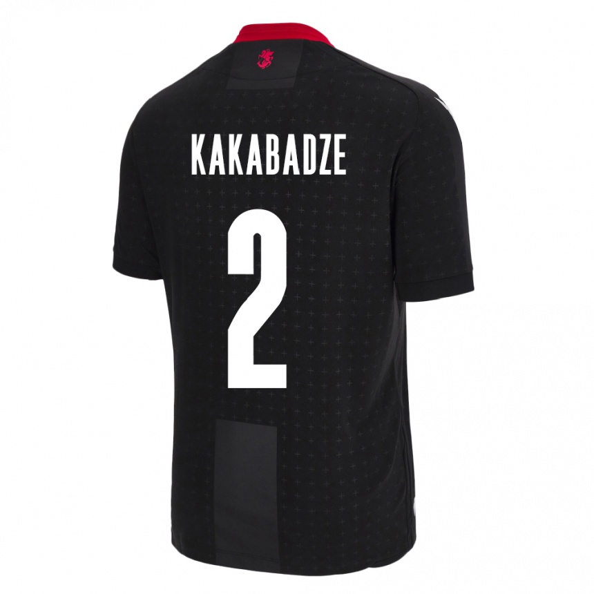 Kids Football Georgia Otar Kakabadze #2 Black Away Jersey 24-26 T-Shirt Canada