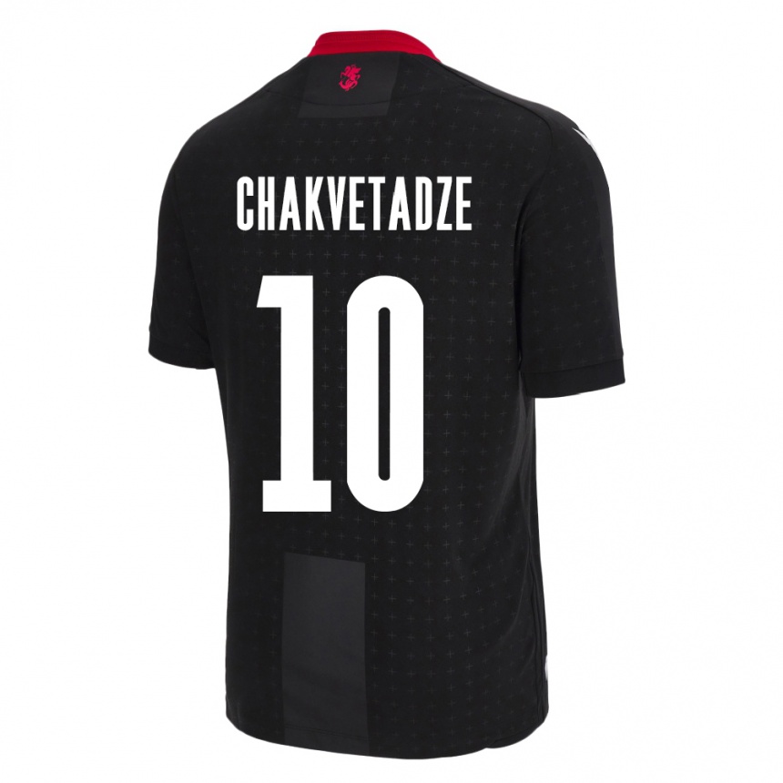 Kids Football Georgia Giorgi Chakvetadze #10 Black Away Jersey 24-26 T-Shirt Canada