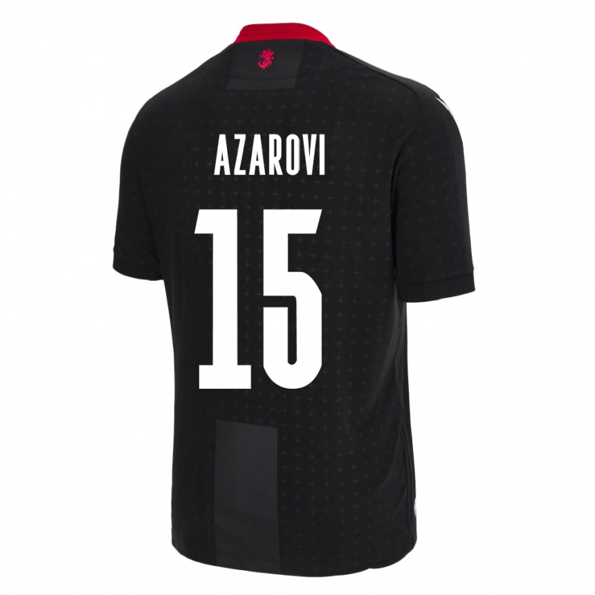 Kids Football Georgia Irakli Azarovi #15 Black Away Jersey 24-26 T-Shirt Canada