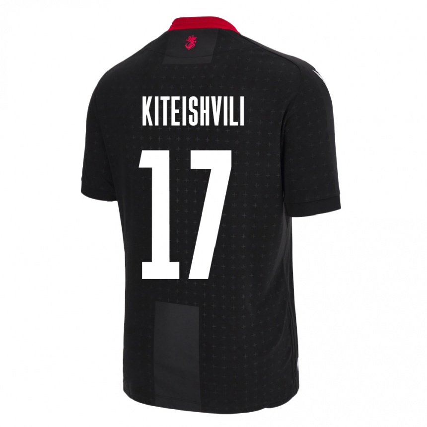 Kids Football Georgia Otar Kiteishvili #17 Black Away Jersey 24-26 T-Shirt Canada