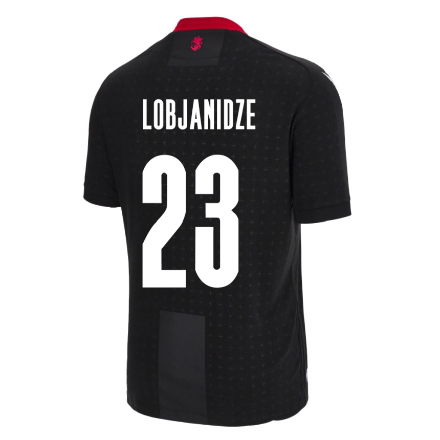 Kids Football Georgia Saba Lobjanidze #23 Black Away Jersey 24-26 T-Shirt Canada