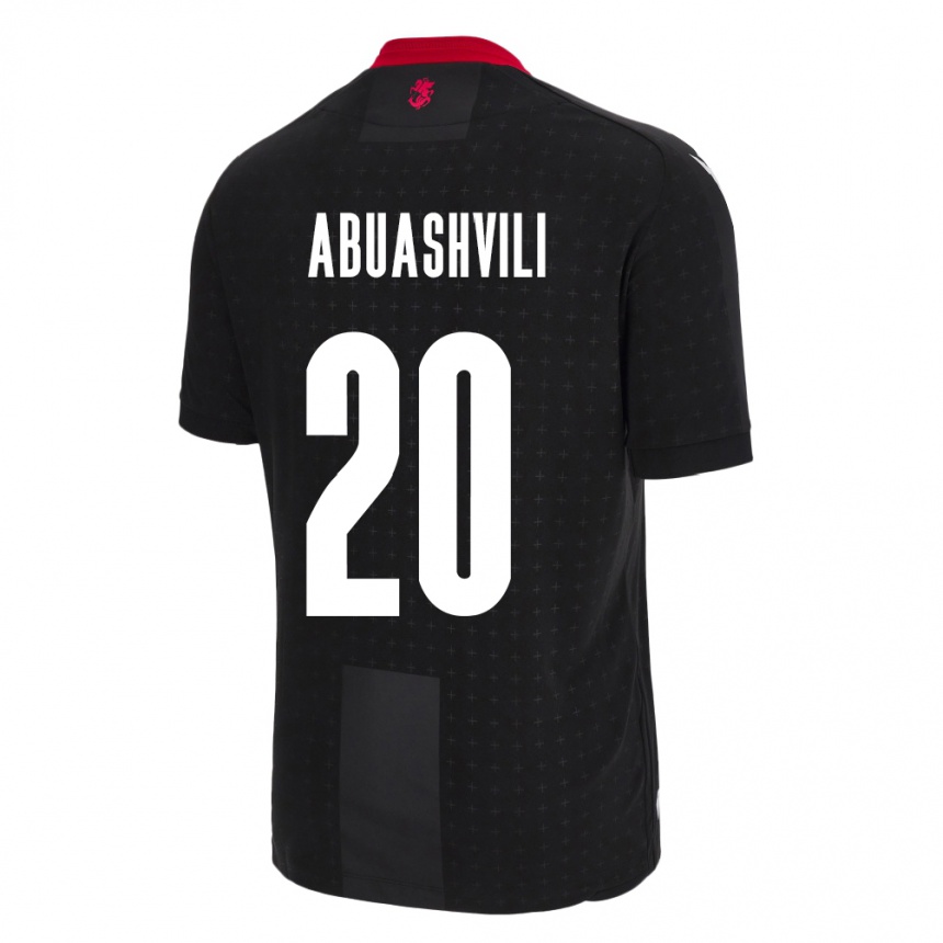 Kids Football Georgia Giorgi Abuashvili #20 Black Away Jersey 24-26 T-Shirt Canada