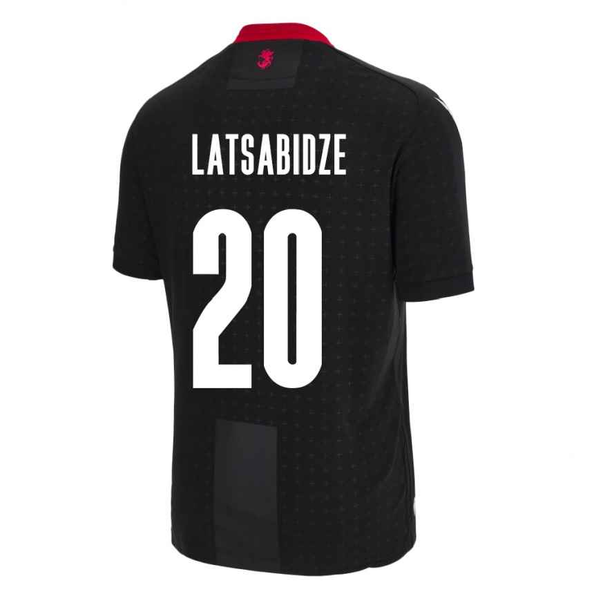 Kids Football Georgia Luka Latsabidze #20 Black Away Jersey 24-26 T-Shirt Canada