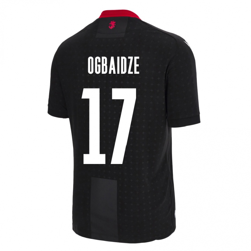 Kids Football Georgia Shalva Ogbaidze #17 Black Away Jersey 24-26 T-Shirt Canada