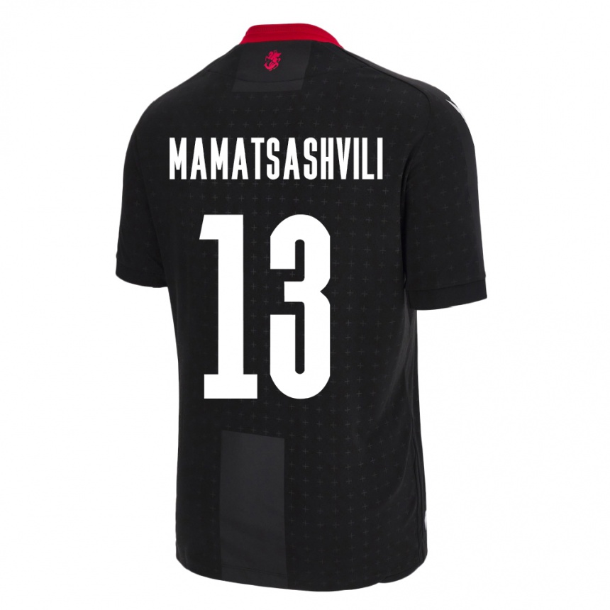 Kids Football Georgia Saba Mamatsashvili #13 Black Away Jersey 24-26 T-Shirt Canada